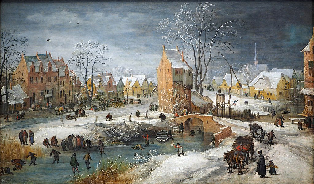 A village in winter