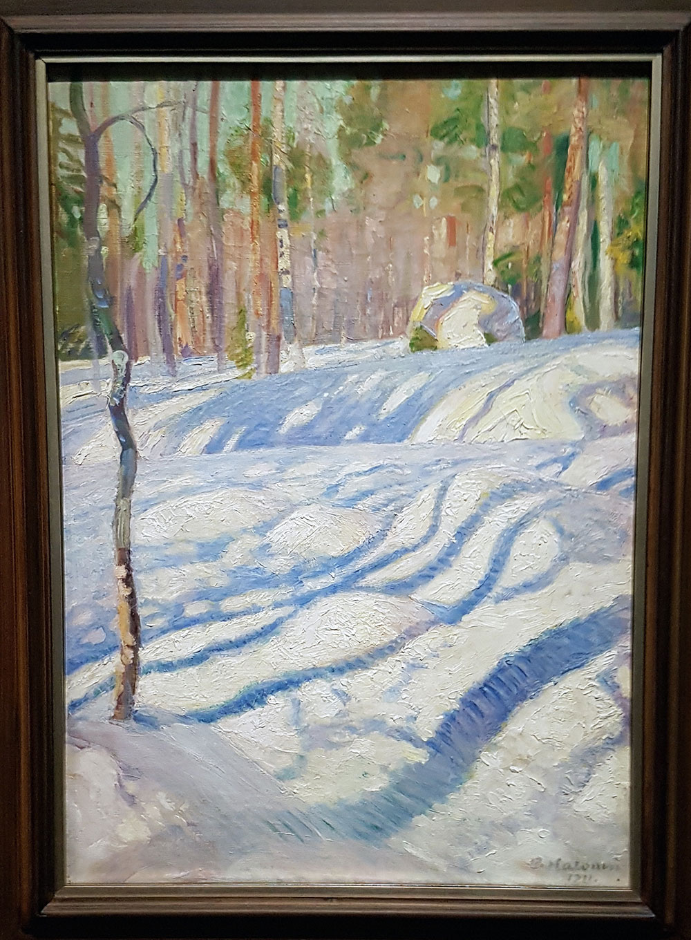 Paysage d'hiver ensoleillé