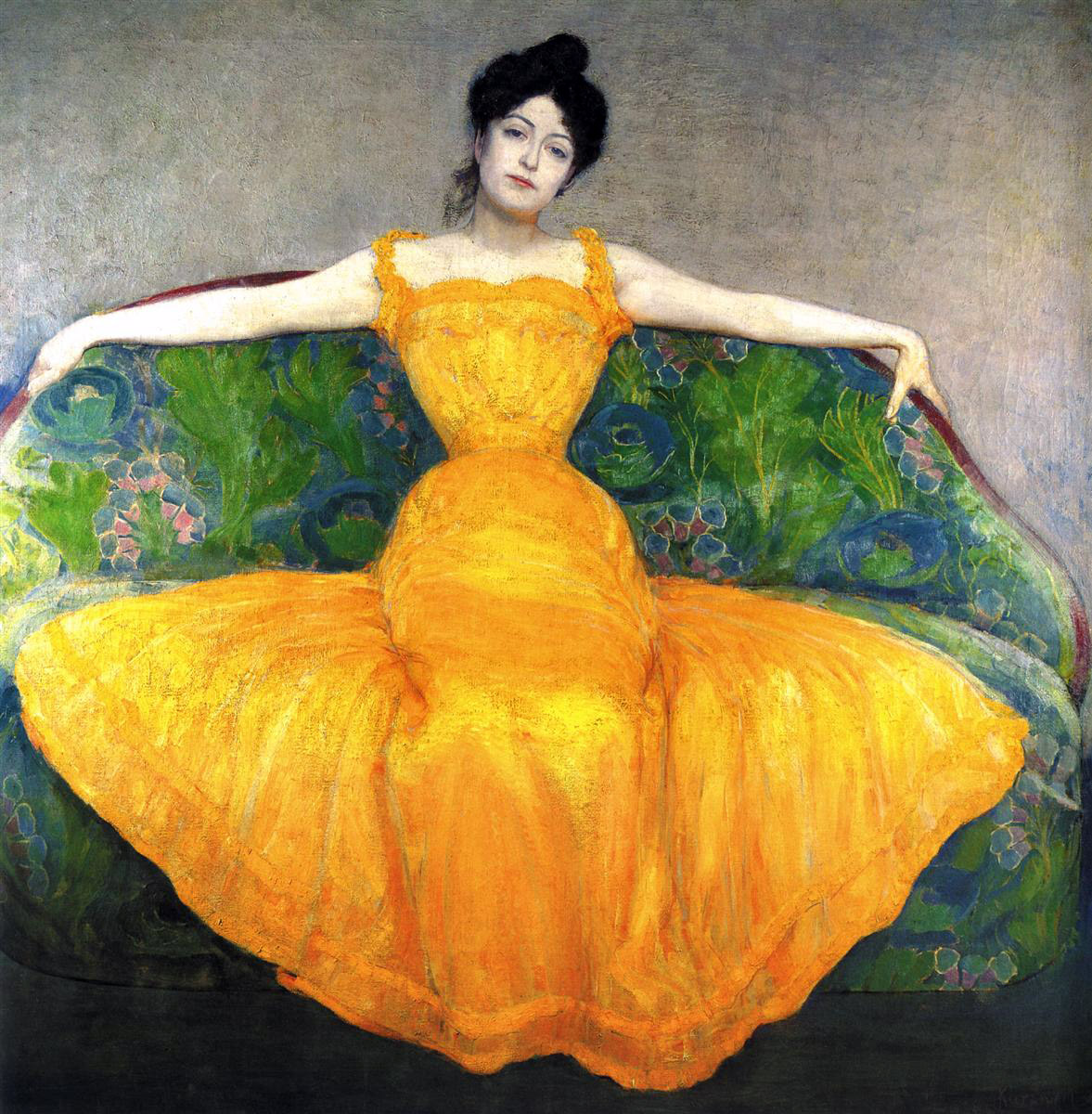 The lady in yellow dress