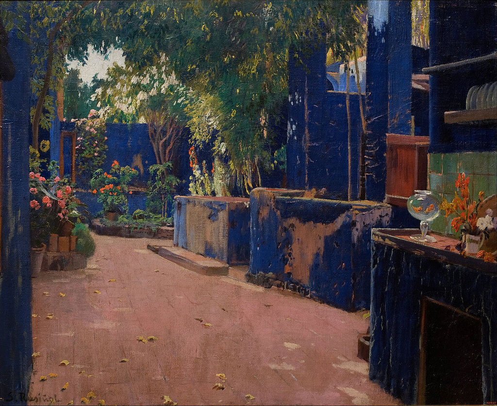 Blue courtyard, Arenys-de-munt